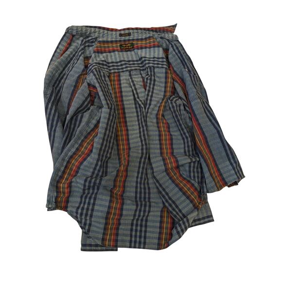 Colours by Alexander Julian Shirt Mens XL Plaid Cotton Long Sleeve Vintage Style - Picture 11 of 13